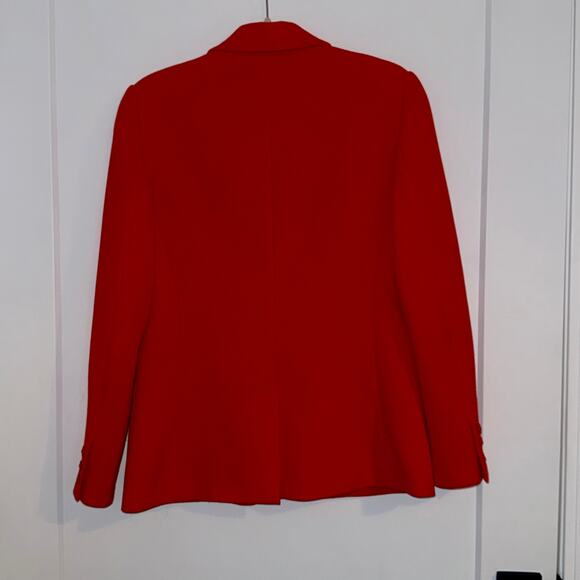 Trina Turk Orange Blazer Size 4 Tailored Women’s Jacket Workwear Luxury - Picture 4 of 8